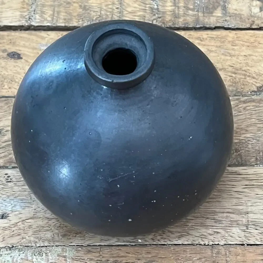 Studio Art Blackware Pottery Bud Vase 5.5
